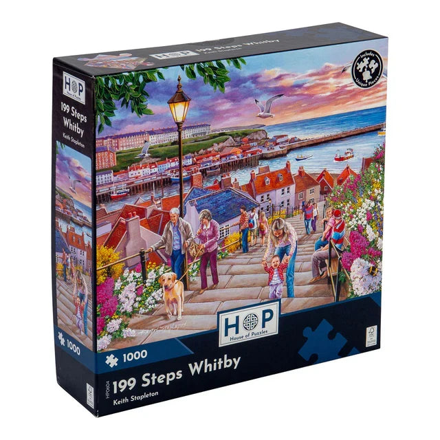 199 Steps Whitby 1000 brikker puslespil fra House of Puzzles