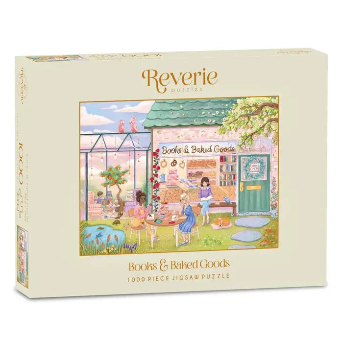 Books and Baked Goods 1000 brikker luksuspuslespil fra Reverie