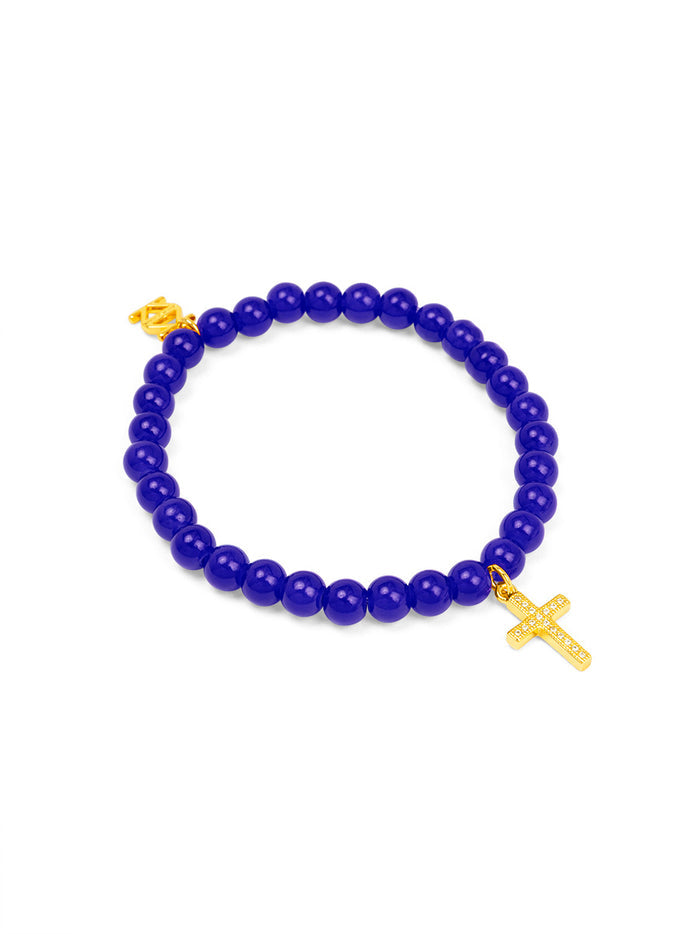 Cross Charm Glassbead bracelet