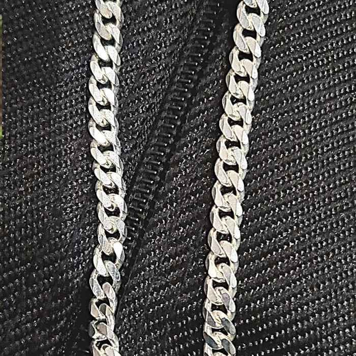 Stylish : Best 5mm Wide Solid Silver Cuban Chain for Men and Women
