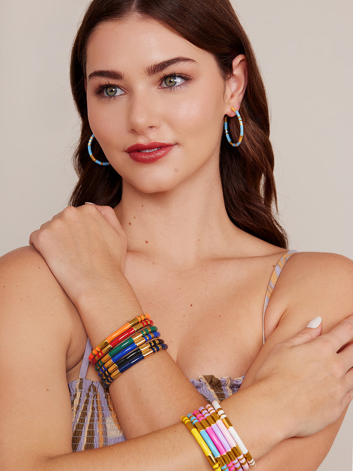 Enamel Cleopatra Cuff Bracelet