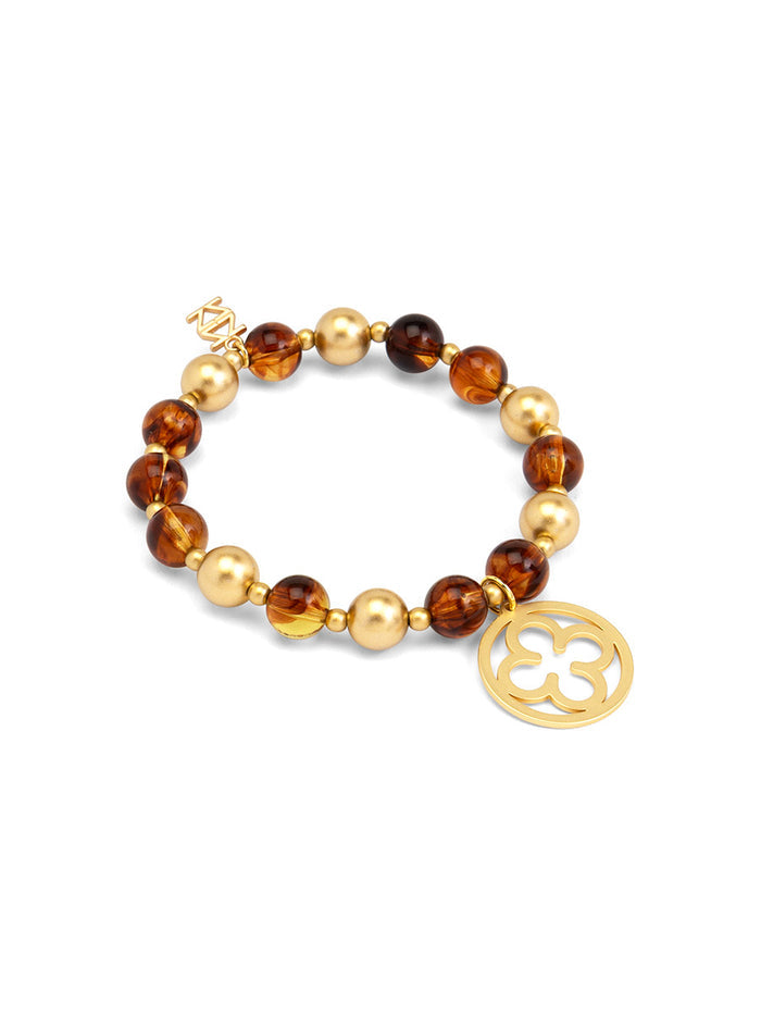 Florence Beaded Medallion Stretch Bracelet