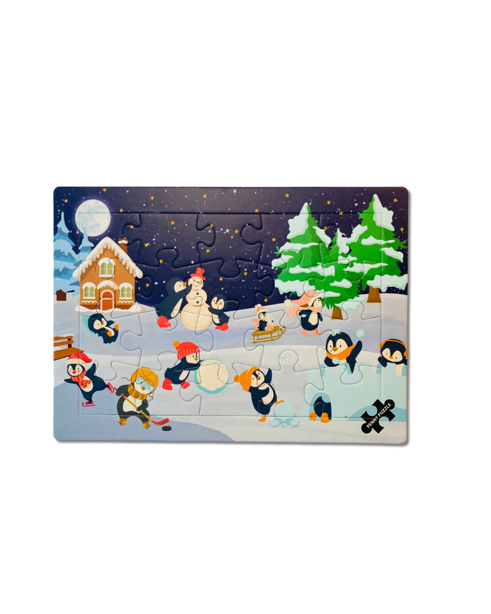 Fun in the Snow - 20 XL brikker børnepuslespil +3 år fra Penny Puzzle