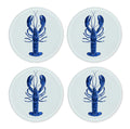 Glass Coasters (set of 4) - Blue Lobster