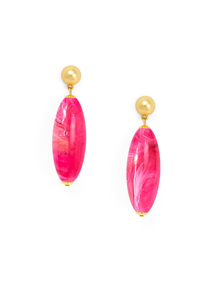 Glossy Resin Bead Drop Earring