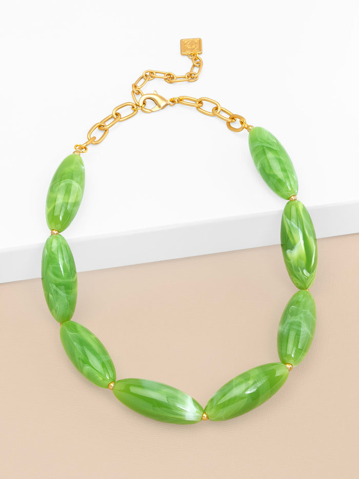Glossy Resin Collar Necklace