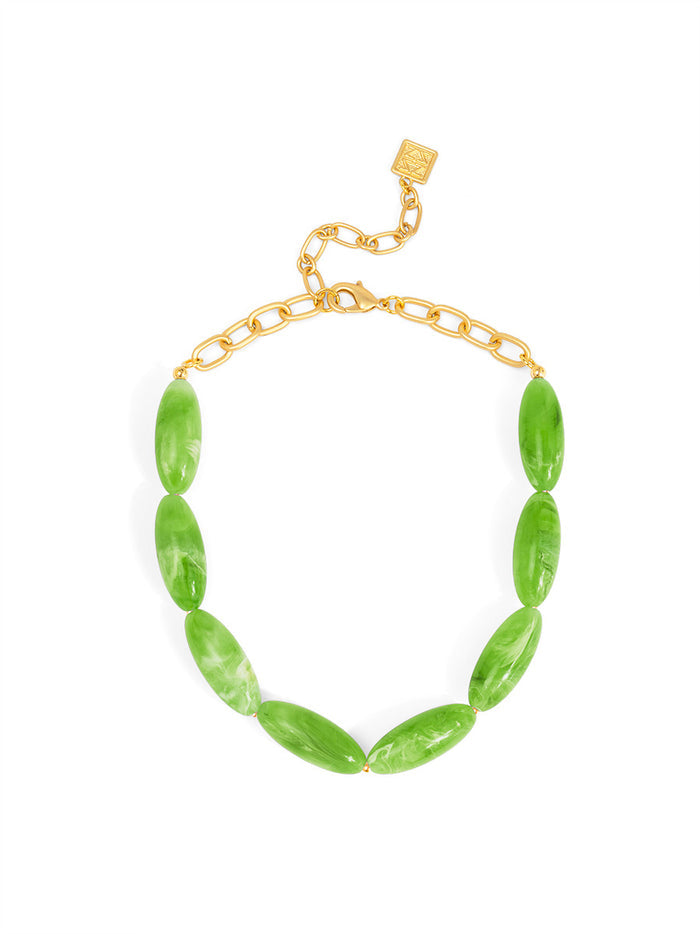 Glossy Resin Collar Necklace