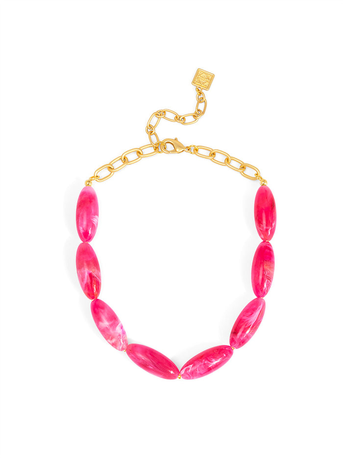 Glossy Resin Collar Necklace