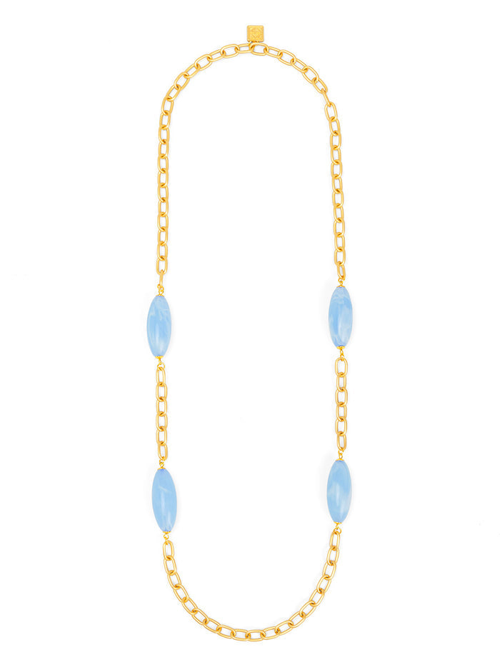 Glossy Resin Long Necklace