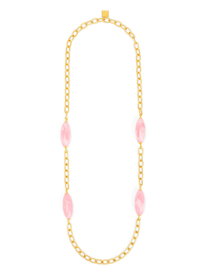 Glossy Resin Long Necklace