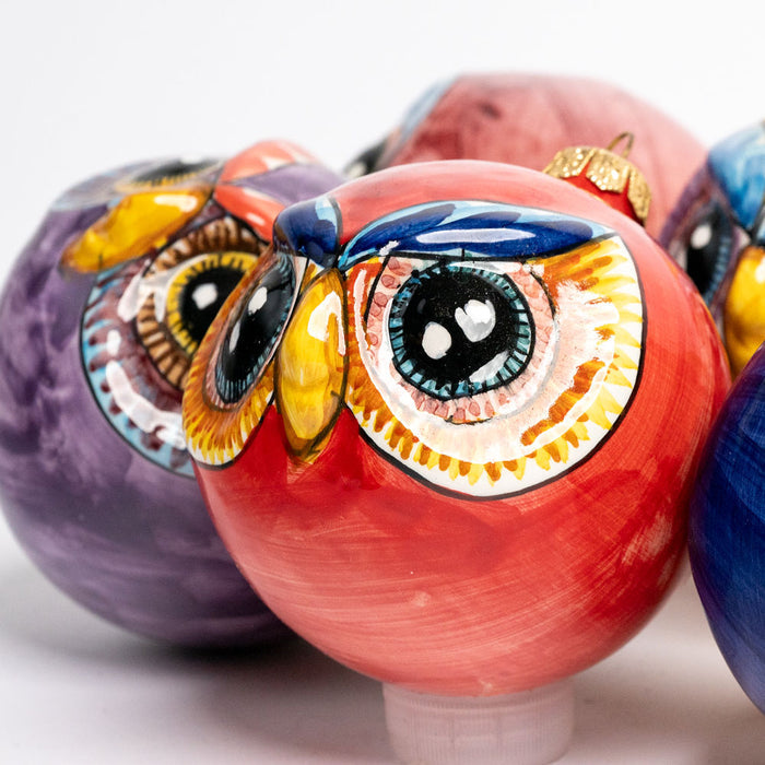 Hand Painted Owl Ornaments