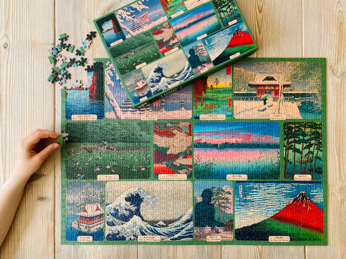 Japanese Prints 1000 brikker vintage puslespil fra Penny Puzzle