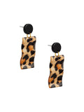 Mara Leopard Rectangle Earring