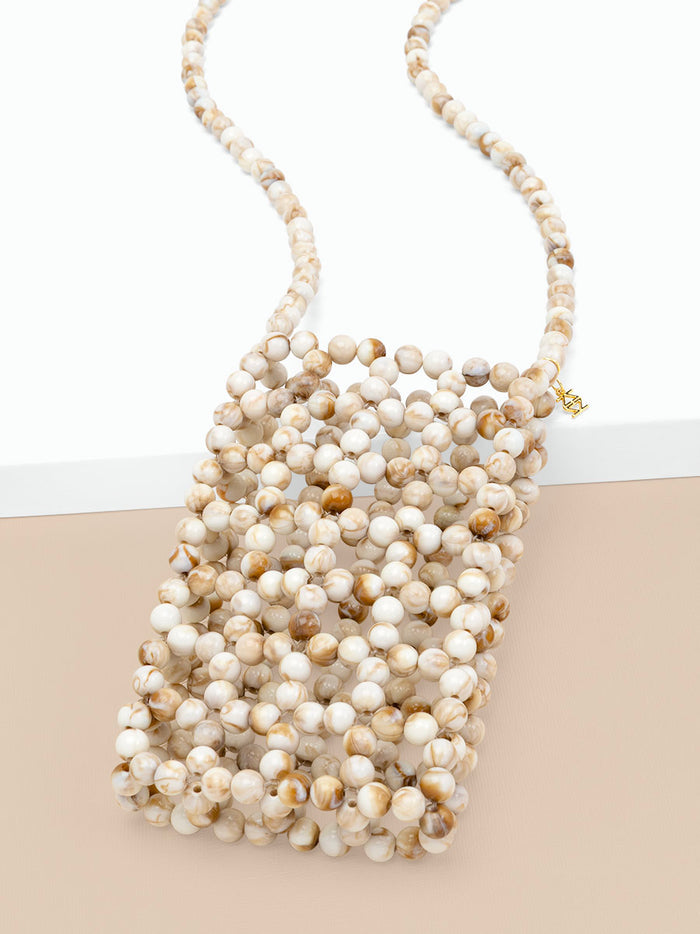 Marble Beaded Phone Bag