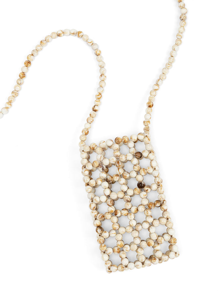 Marble Beaded Phone Bag