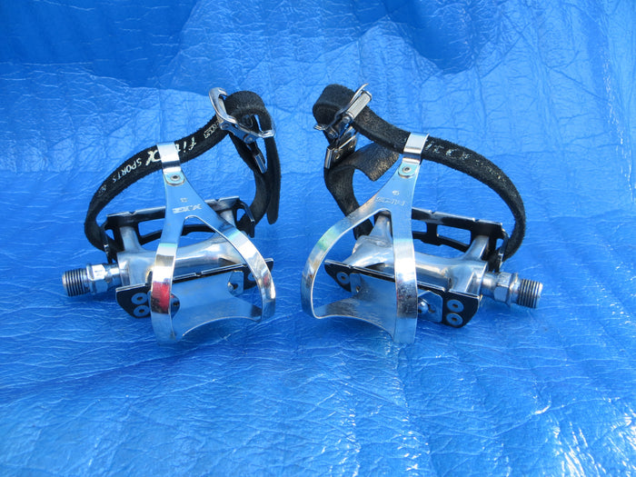 MKS Custom Nuevo NJS Pedals , MKS NJS S-size Steel Clips and MKS Fit-alfa NJS Toe Straps (25120111)