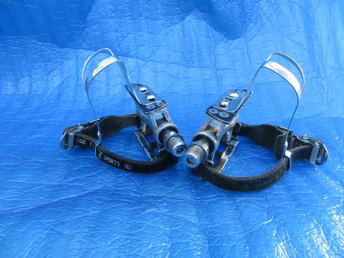 MKS Custom Nuevo NJS Pedals , MKS NJS S-size Steel Clips and MKS Fit-alfa NJS Toe Straps (25120111)