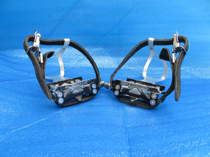 MKS Supreme NJS Pedals , MKS AA L-size NJS Clips and MKS Fit-α Sports NJS Toe Straps (26091725)