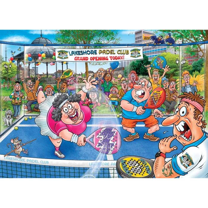 Padel Panic! Wasgij puslespil med 1000 brikker