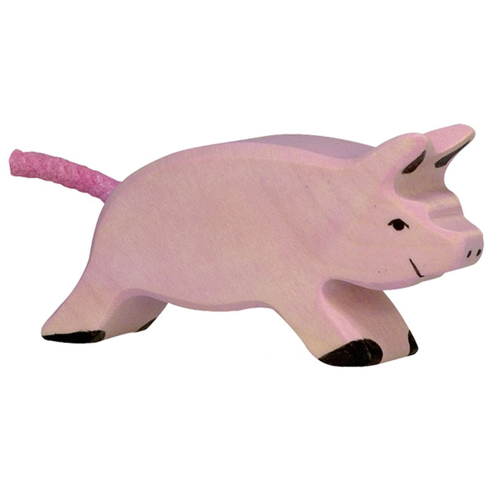 Piglet Running - 80067 Holztiger Wooden Figures