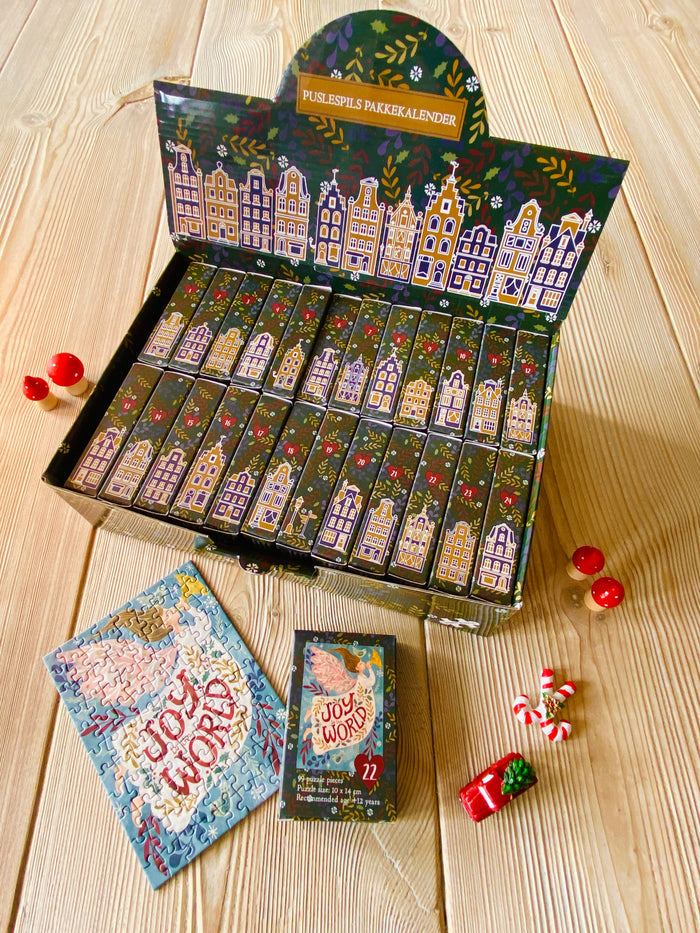Puslespilskalender med 24 MiniJulePuslespil fra Penny Puzzle - FRI FRAGT