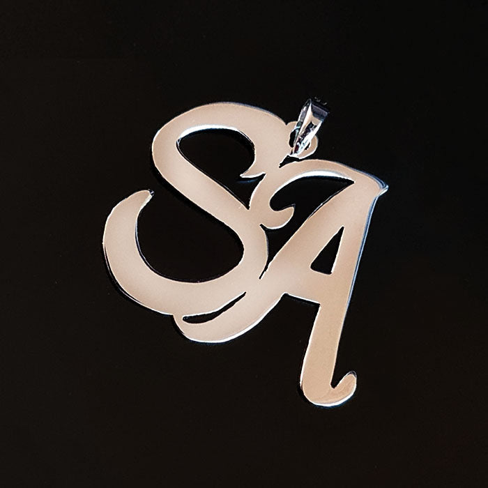 IMPRESSION - Personalized Arabic Calligraphy Initial Pendant for Men a…