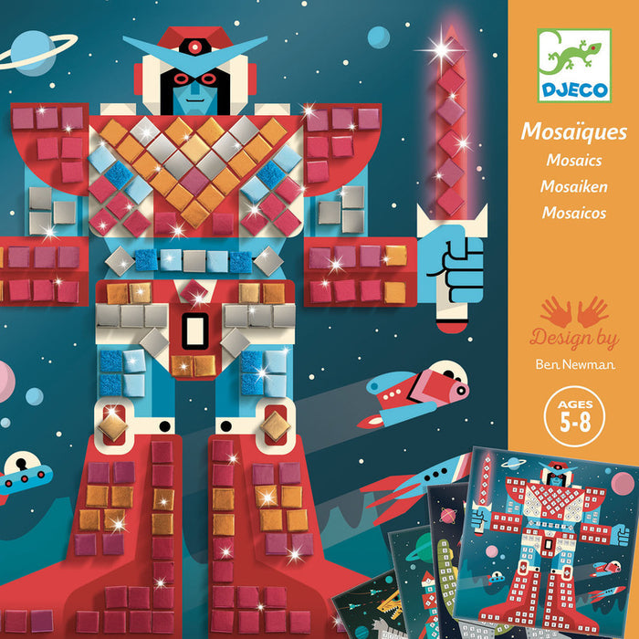 Space Battle theme kids mosaic craft kit - Djeco