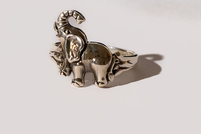 Sterling Silver Elephant Ring