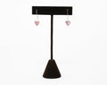 Sterling Silver Pink Mother of Pearl Heart Earrings