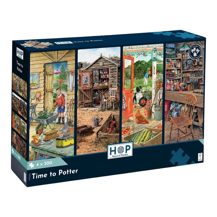 Time to Potter puslespil 4 x 500 brikker fra House of Puzzles