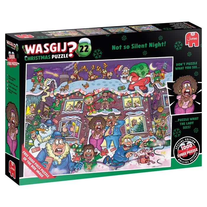 Wasgij Christmas 22, 1000 brikker puslespil Not so Silent Night!