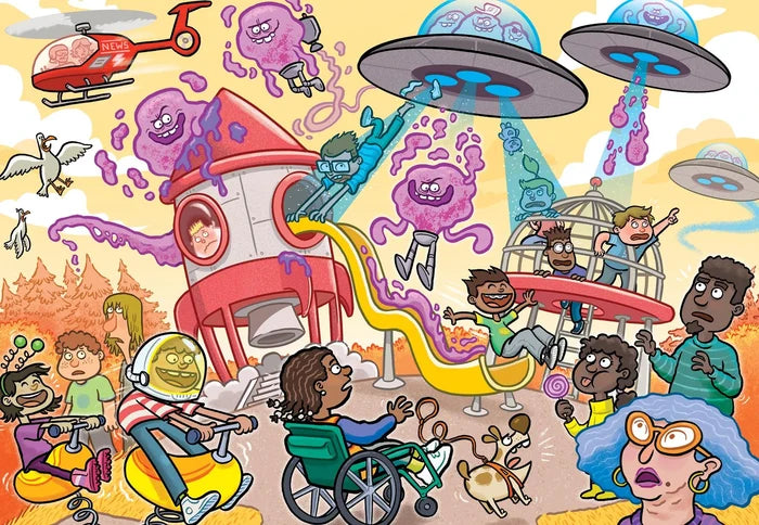 Wasgij Junior 4 Alien Invasion! med 240 brikker