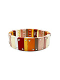 Wide Enamel Crystal Ombre Bracelet