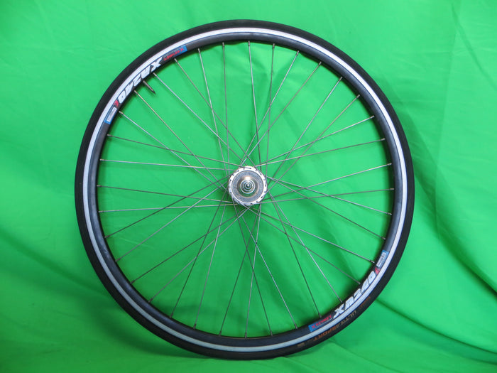 X Keyment XR240 36H 700c Clincher Rim, Sansin Professional 100mm/9mm Front NJS Hub, Continental Tire (24120101)